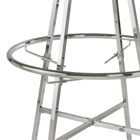 Luggage Loader Adjustable Clamps for Double Hanging Round Racks - Chrome LU2955240